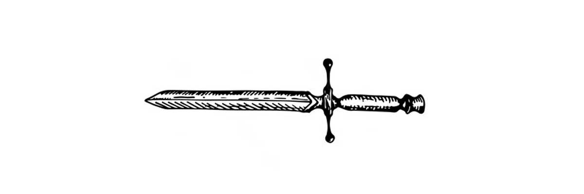 Espada: símbolo de poder, do “corte” da ignorância e do discernimento.