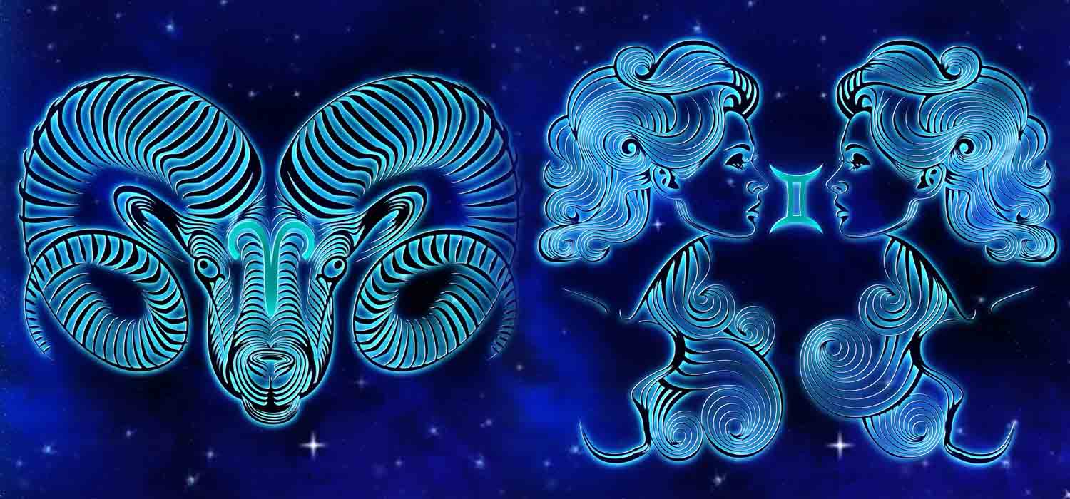 Horoskooppien yhdistelmä - Oinas ja Kaksonen. Kuva: Pixabay