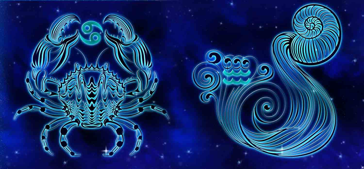Horoskooppien yhdistelmä – Rapu ja Vesimies. Kuva: Pixabay